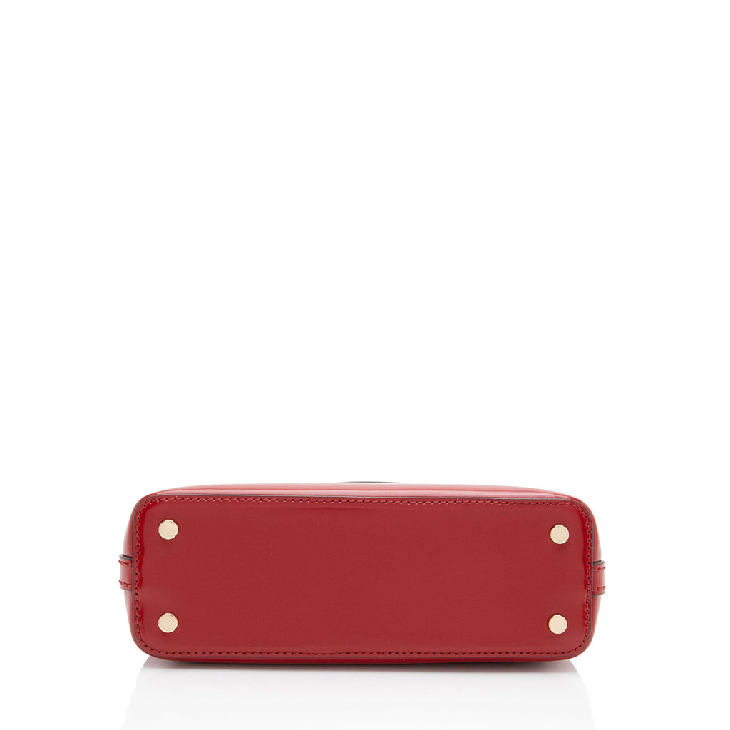 Tory Burch Patent Leather Britten Micro Top Handle