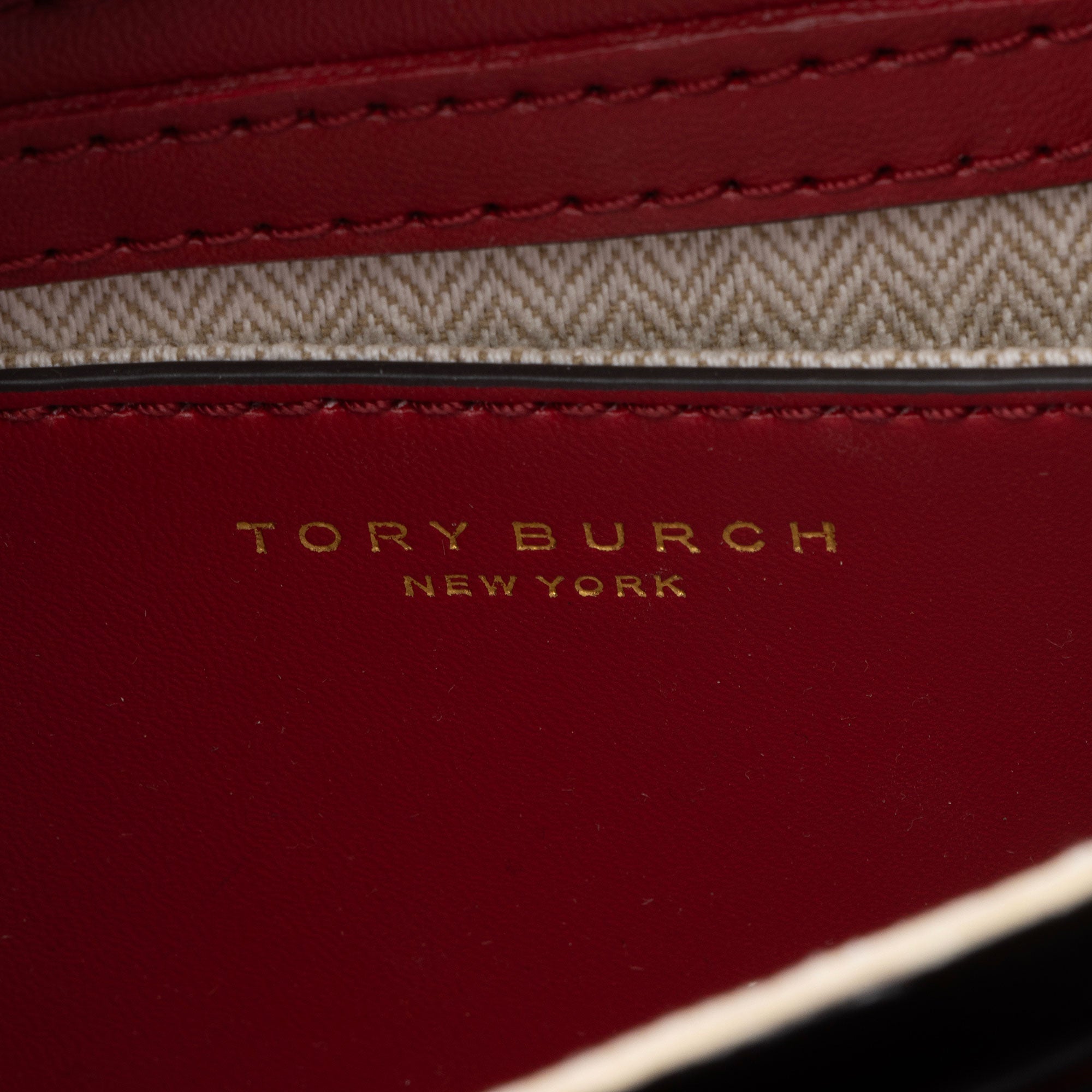 Tory Burch Patent Leather Britten Micro Top Handle