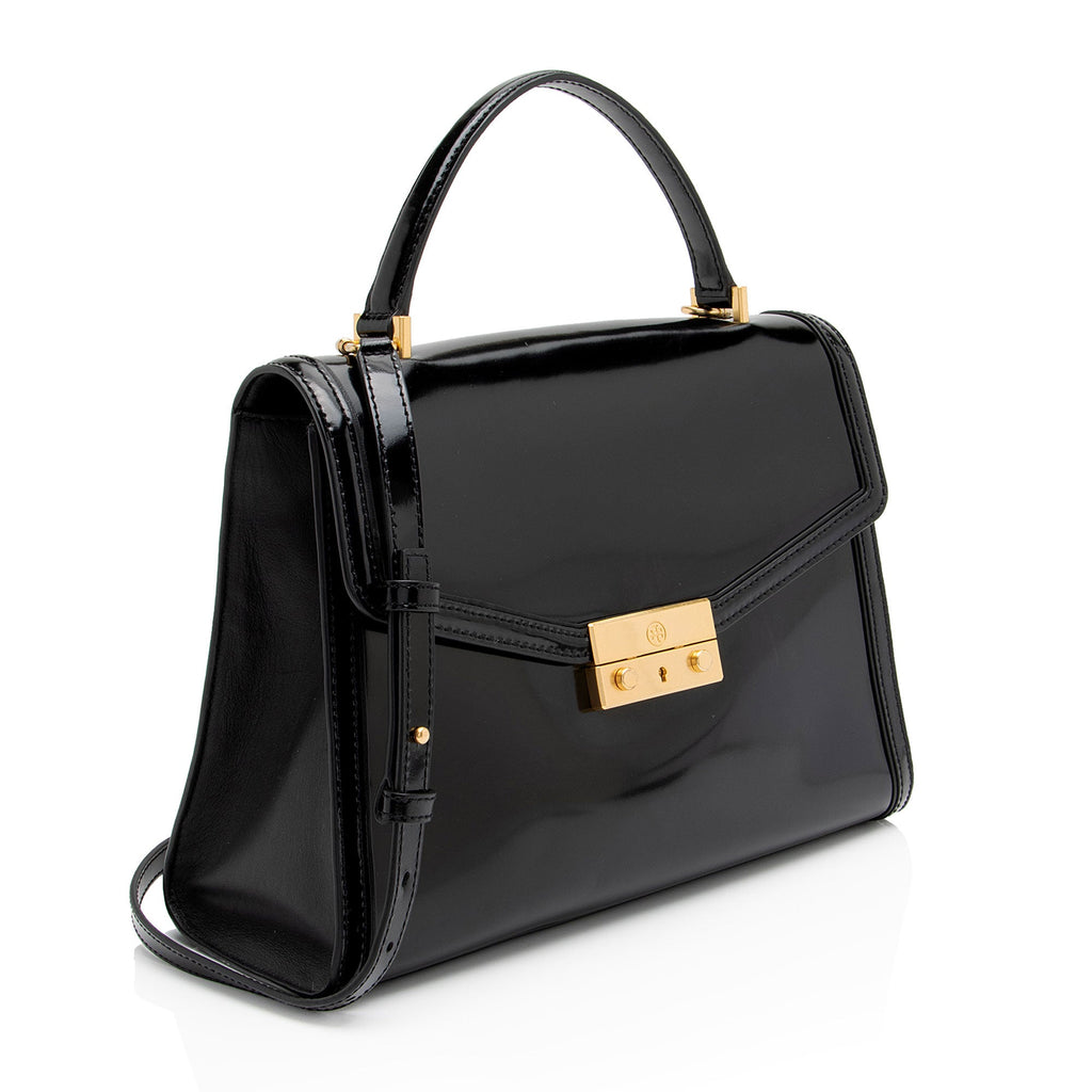 Tory Burch Patent Leather Juliette Top Handle