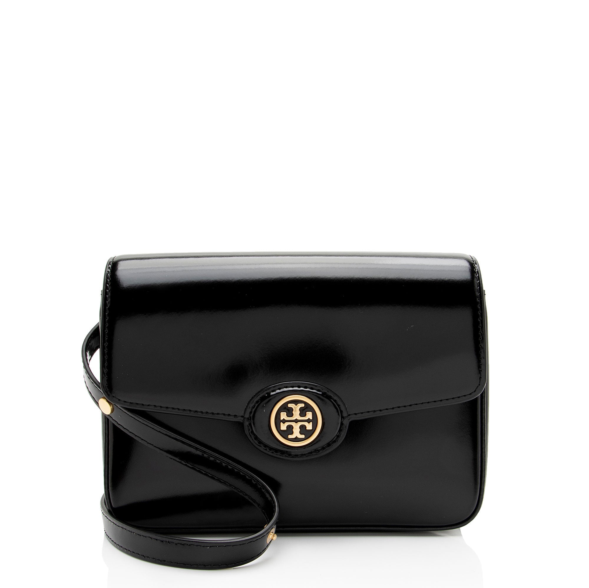 Tory Burch Patent Leather Robinson Shoulder Bag