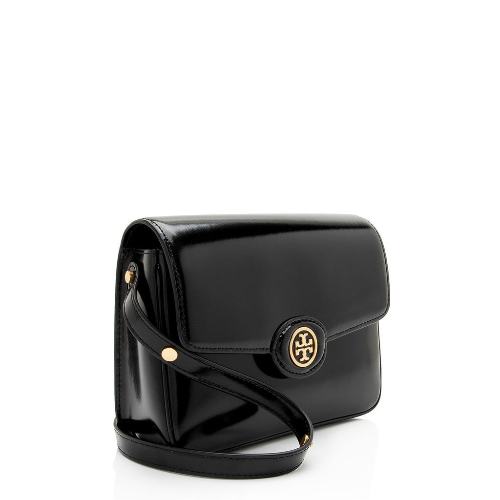 Tory Burch Patent Leather Robinson Shoulder Bag