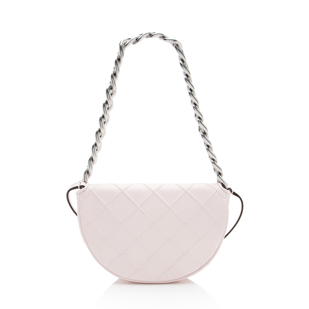 Tory Burch Quilted Leather Fleming Crescent Mini Shoulder Bag