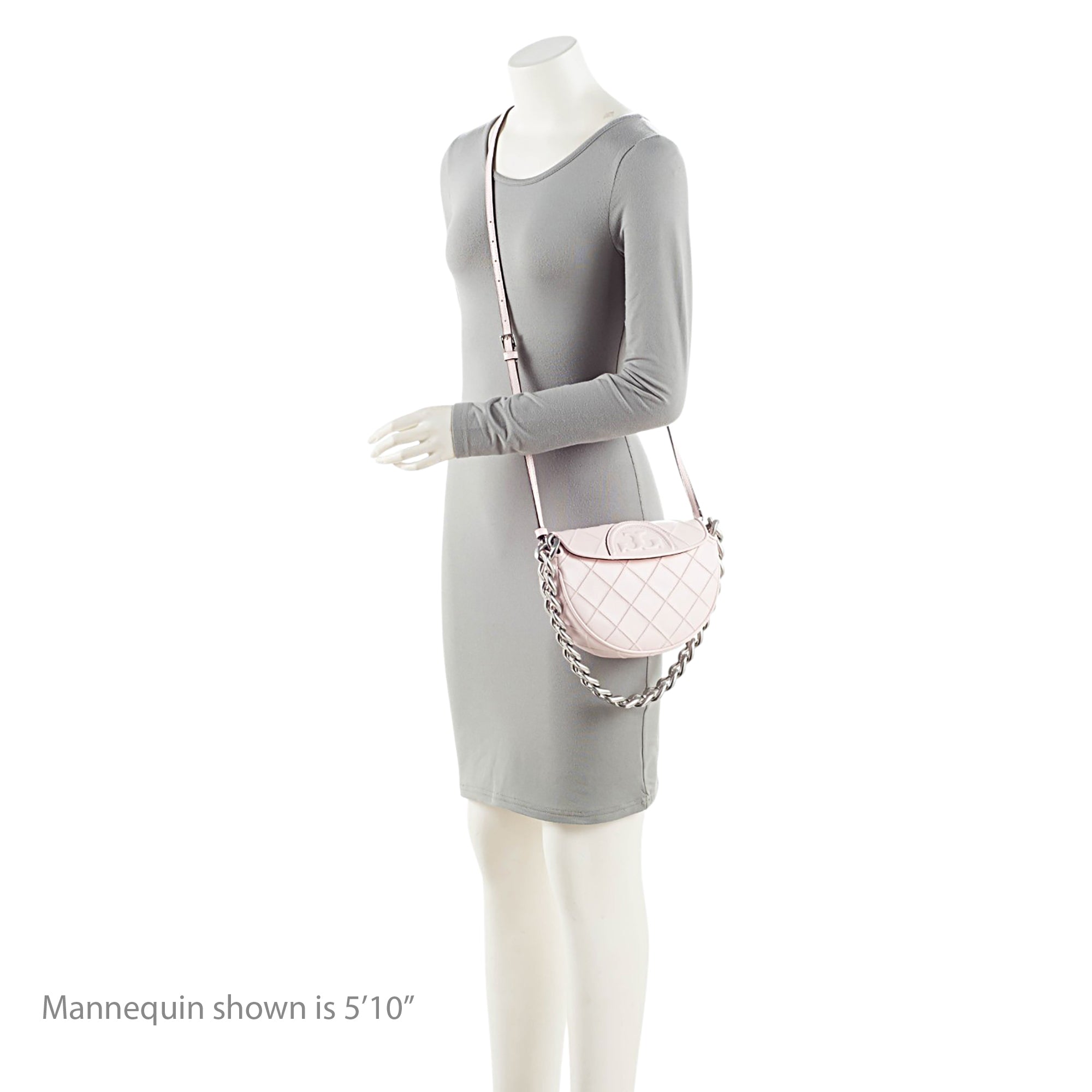 Tory Burch Quilted Leather Fleming Crescent Mini Shoulder Bag