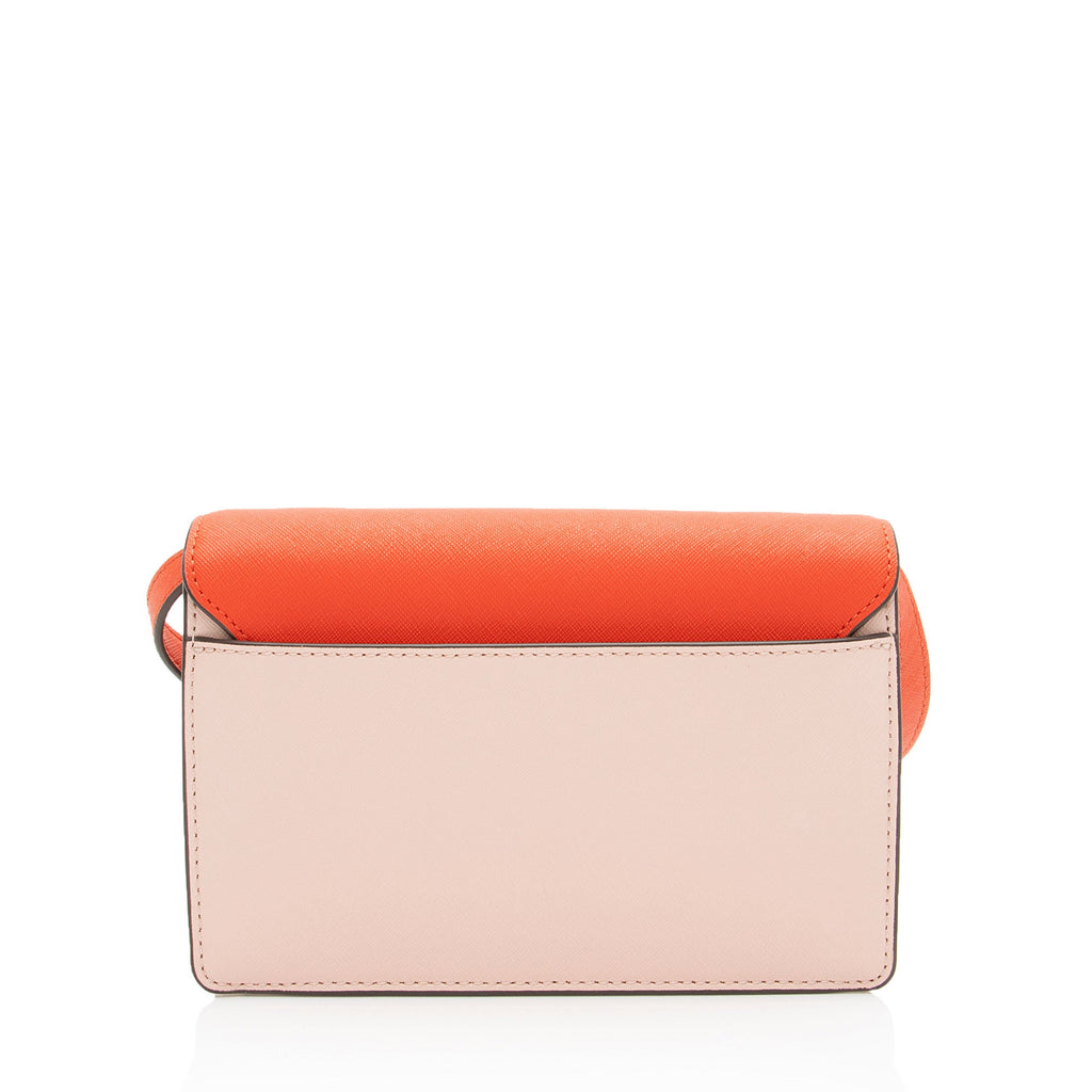 Tory Burch Saffiano Leather Color Block Emerson Shoulder Bag