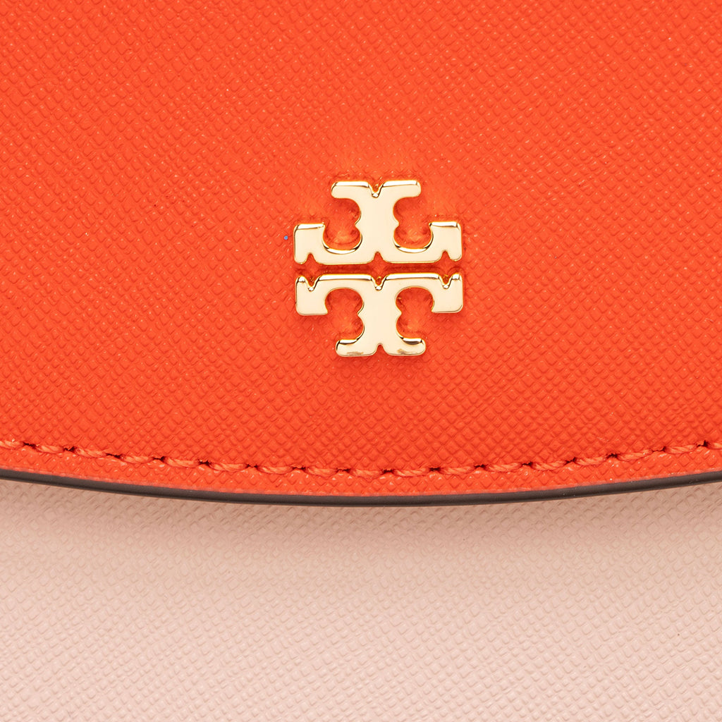 Tory Burch Saffiano Leather Color Block Emerson Shoulder Bag
