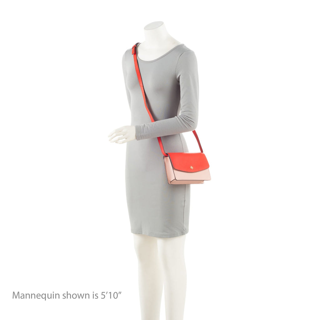 Tory Burch Saffiano Leather Color Block Emerson Shoulder Bag