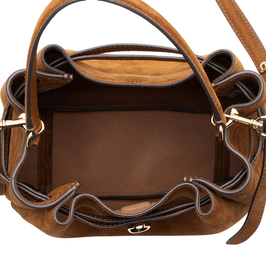 Tory Burch Suede Romy Bucket Bag