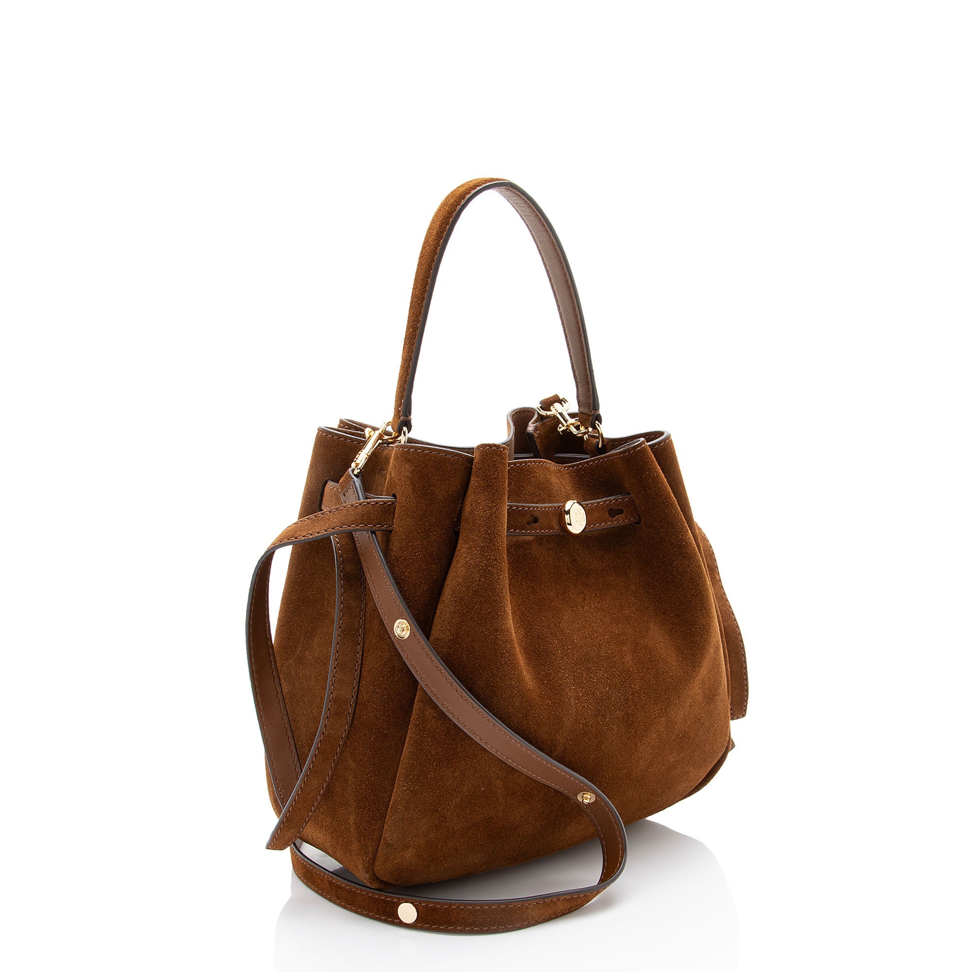 Tory Burch Suede Romy Bucket Bag