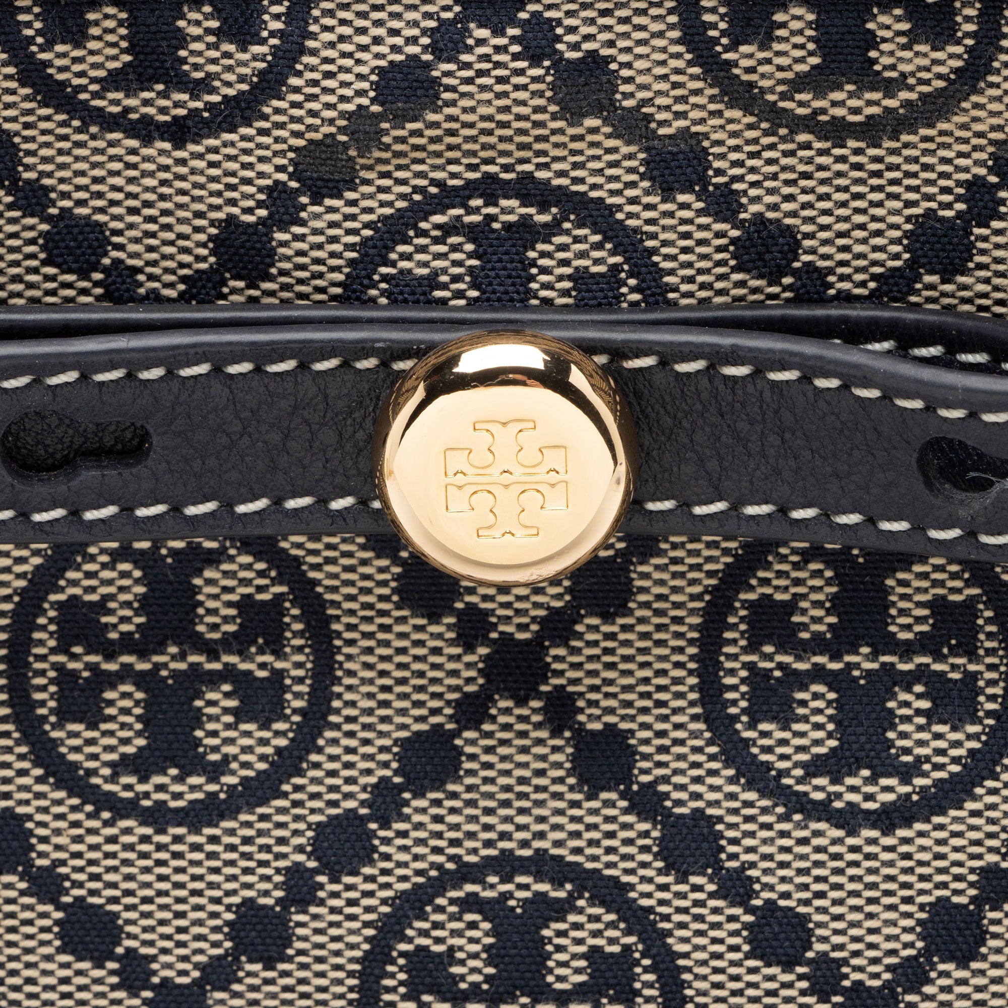 Tory Burch T Monogram Canvas Romy Bucket Bag