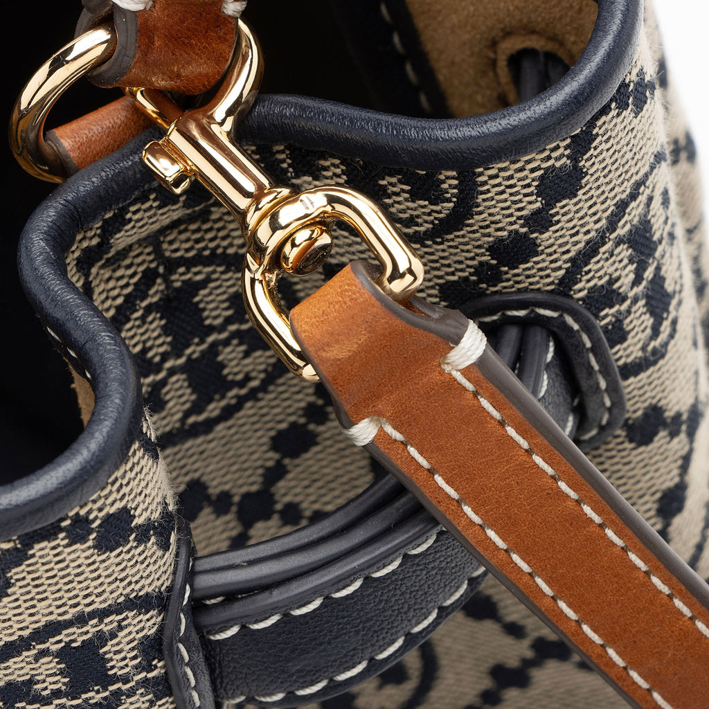 Tory Burch T Monogram Canvas Romy Bucket Bag