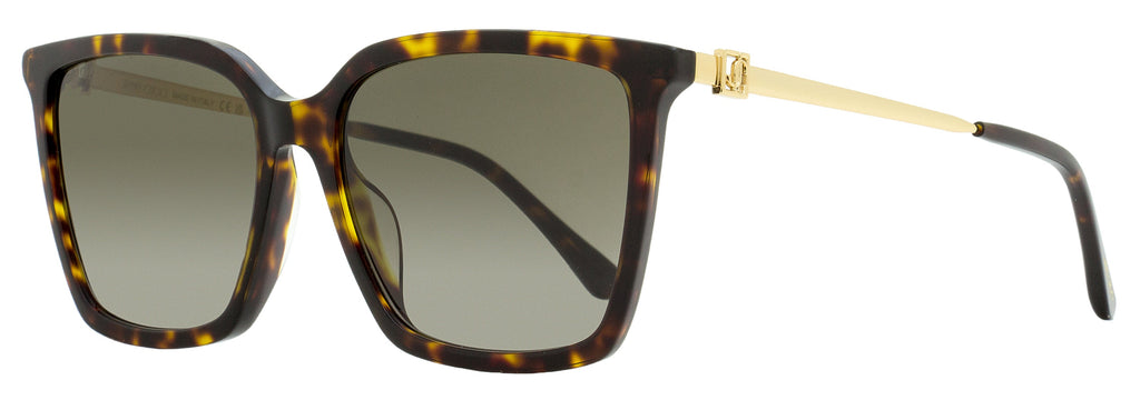 Jimmy Choo Square Sunglasses Totta /G 086HA Havana/Gold 56mm Havana Gold
