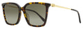 Jimmy Choo Square Sunglasses Totta /G 086HA Havana/Gold 56mm Havana Gold