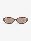 Chanel Oval Sunglasses Dark Tortoise Acetate 140mm