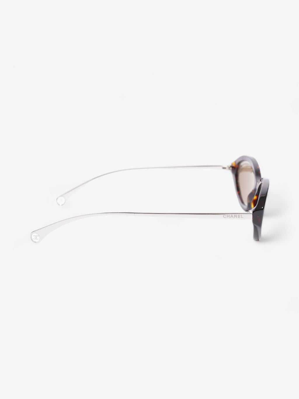 Chanel Oval Sunglasses Dark Tortoise Acetate 140mm