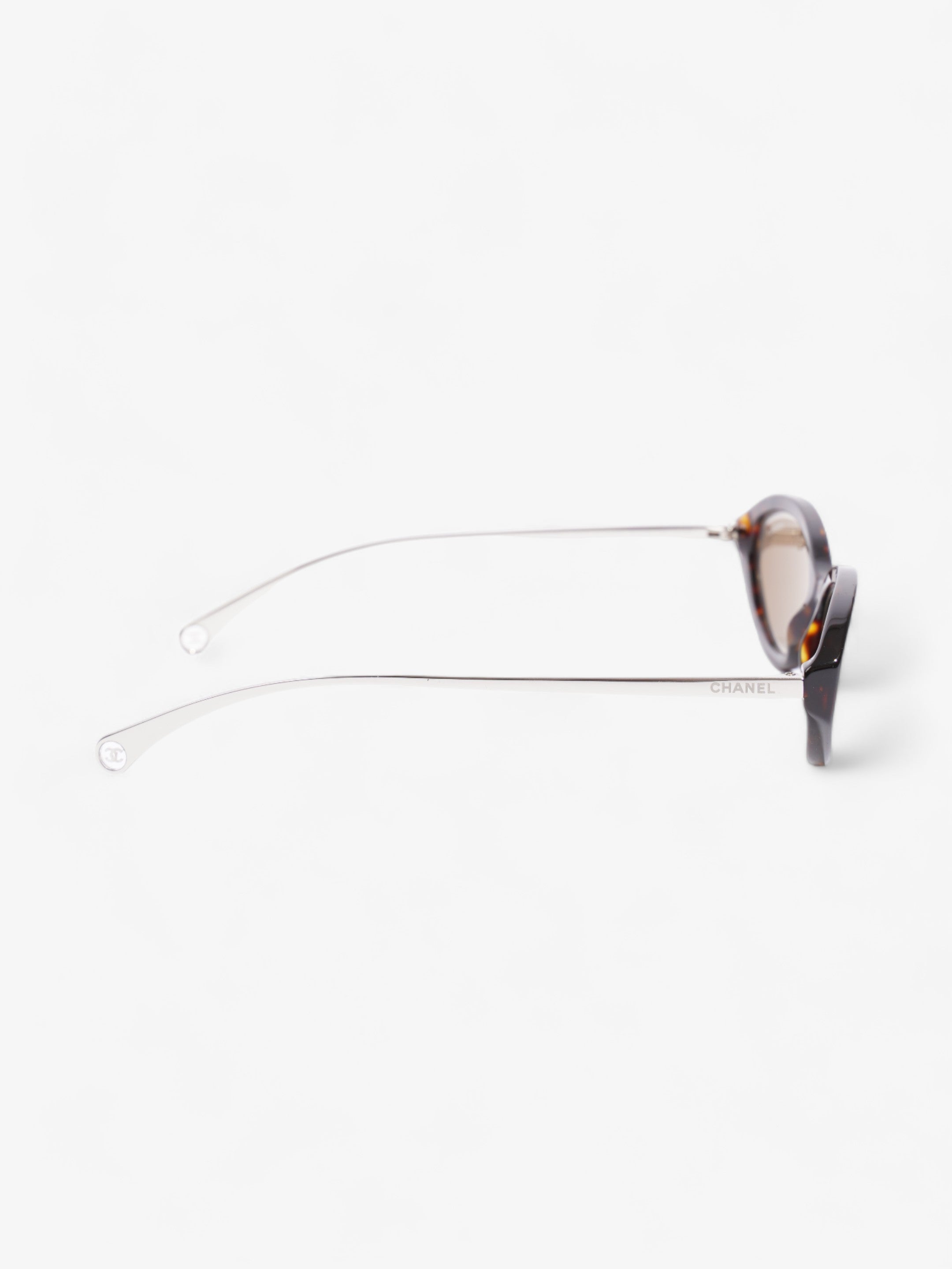 Chanel Oval Sunglasses Dark Tortoise Acetate 140mm