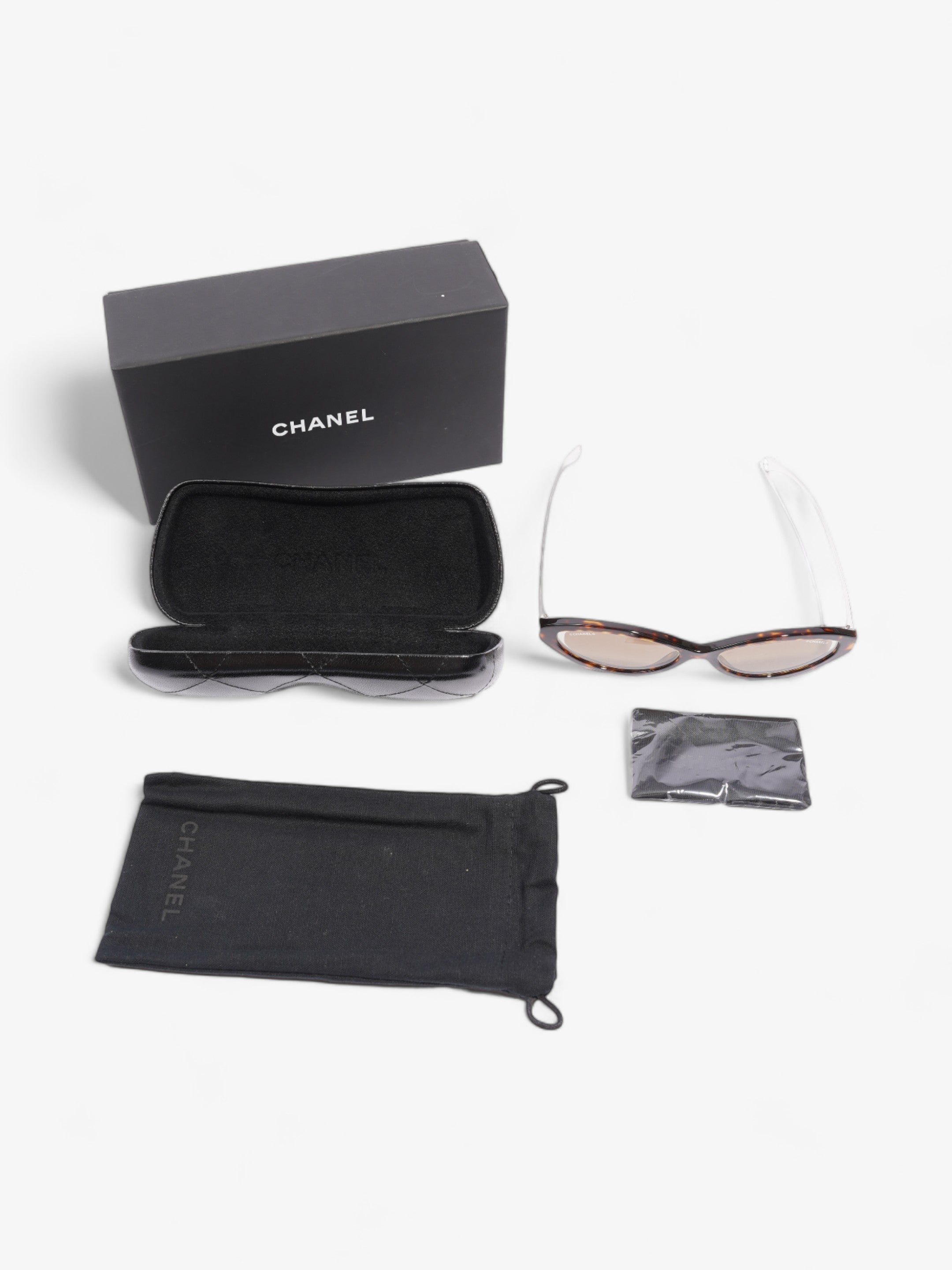 Chanel Oval Sunglasses Dark Tortoise Acetate 140mm