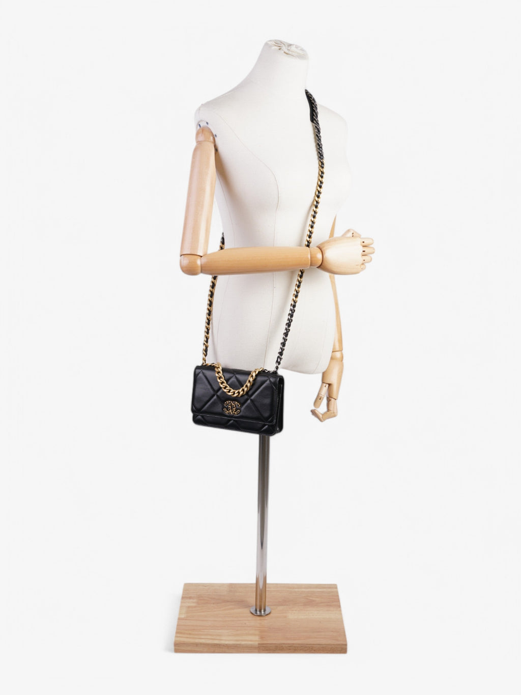 Chanel Wallet on Chain Black Lambskin Leather 19