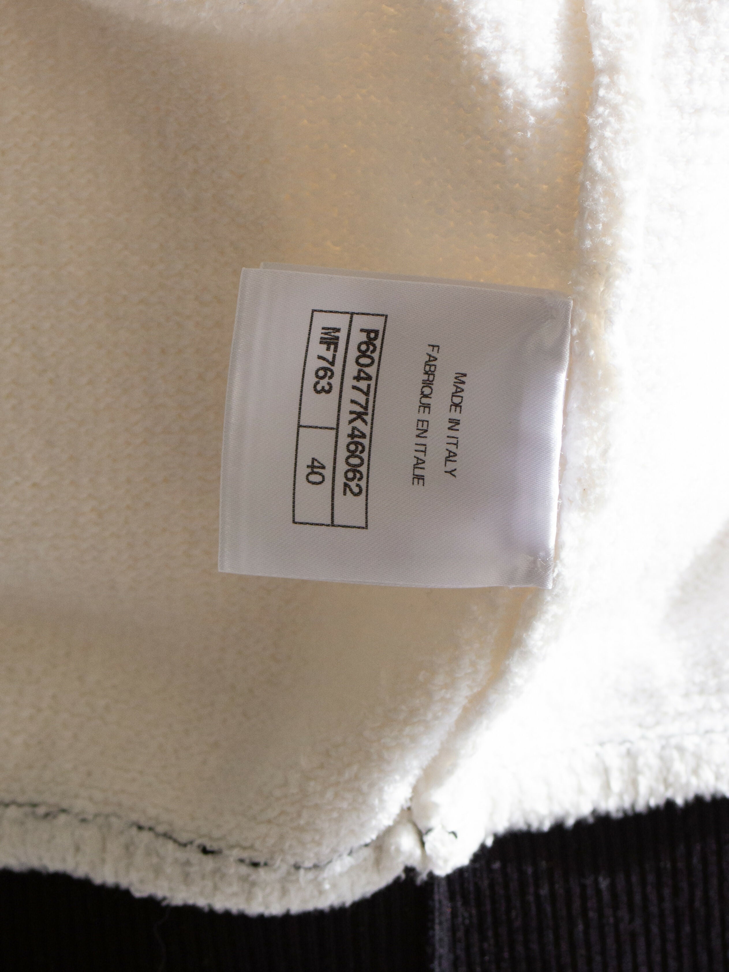Chanel Cruise 2019 La Pausa White Black Gold Terry 19C Cardigan Jacket