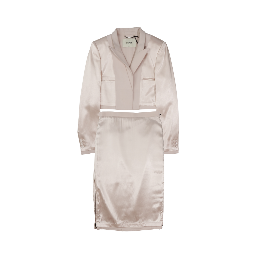 Fendi Satin Skirt Suit - Women's 40/42