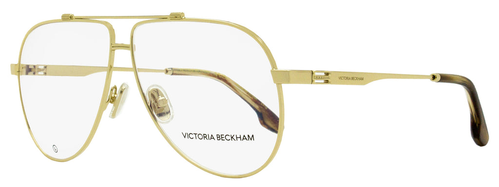 Victoria Beckham Pilot Eyeglasses VB2137 714 Gold 59mm Gold