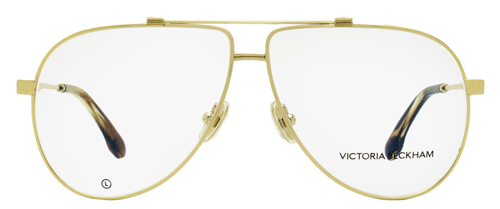 Victoria Beckham Pilot Eyeglasses VB2137 714 Gold 59mm