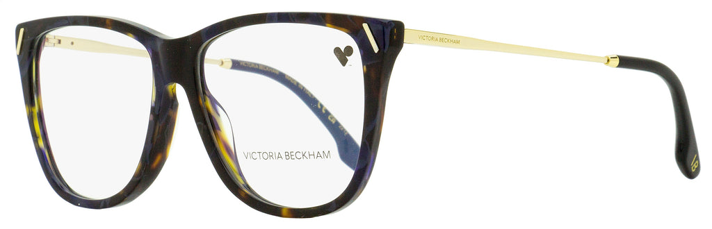 Victoria Beckham Square Eyeglasses VB2636 418 Havana Blue 56mm Havana Blue