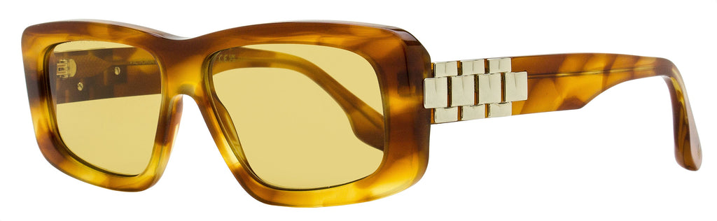 Victoria Beckham Chain Rectangular Sunglasses VB669S 223 Blonde Horn 55mm Blonde Horn