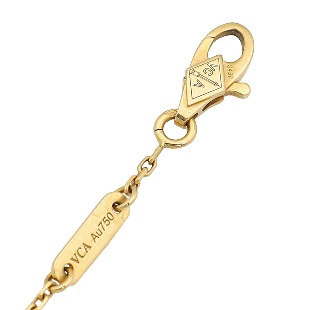 Van Cleef & Arpels 18K Yellow Gold Sweet Alhambra MOP Bracelet