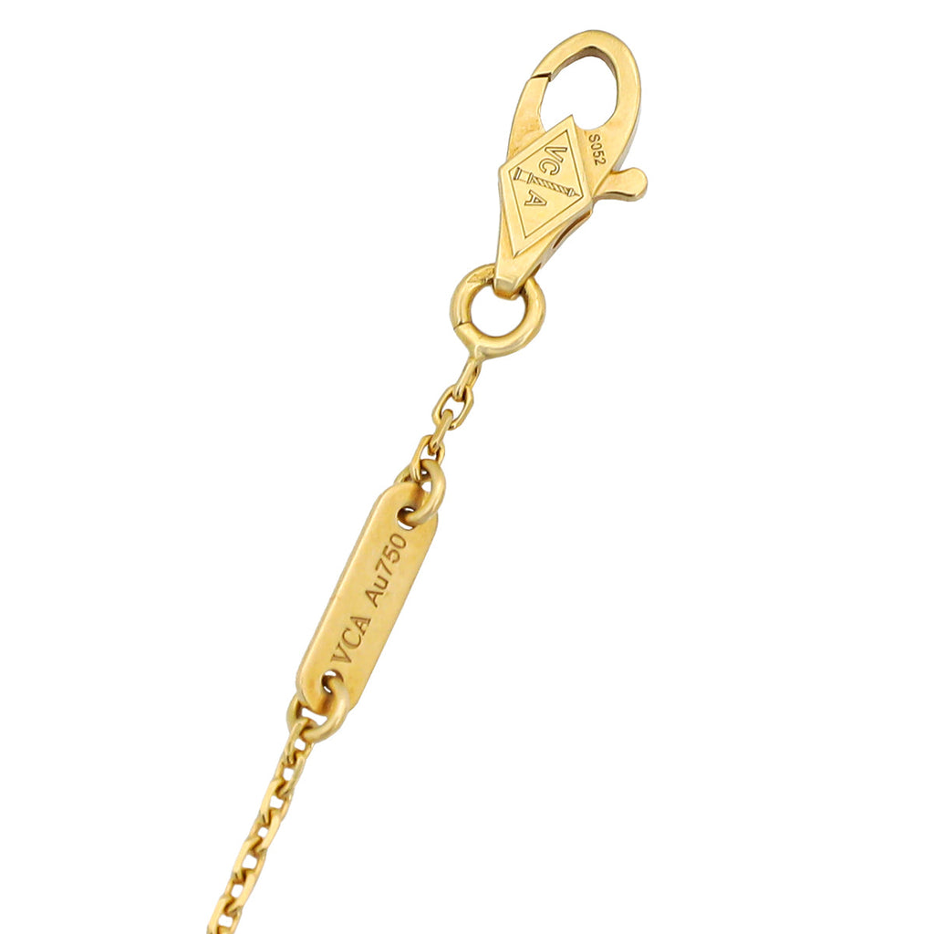 Van Cleef & Arpels 18K Yellow Gold Sweet Alhambra MOP Bracelet
