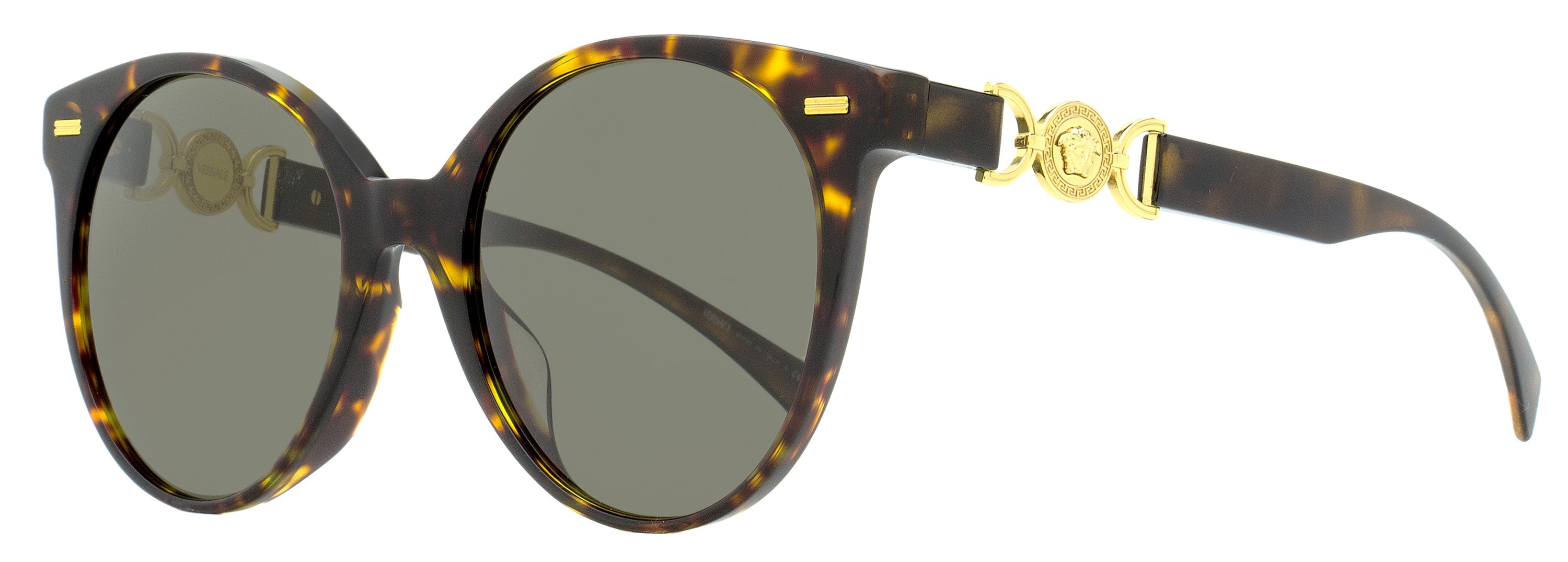 Versace Oval Sunglasses VE4442F 108/3 Havana 55mm Havana