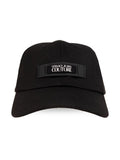 Versace Jeans Couture Black Logo Patch Baseball Cap – Cotton Hat-One Size