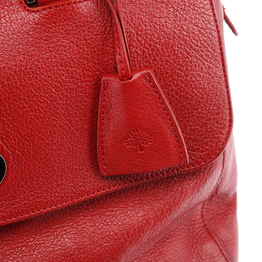 Red Leather Bayswater Tote Bag