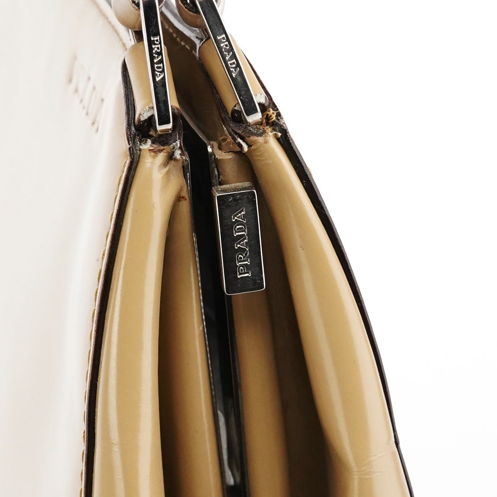 B11108 Beige Brown Spazzolato Leather Tote Bag