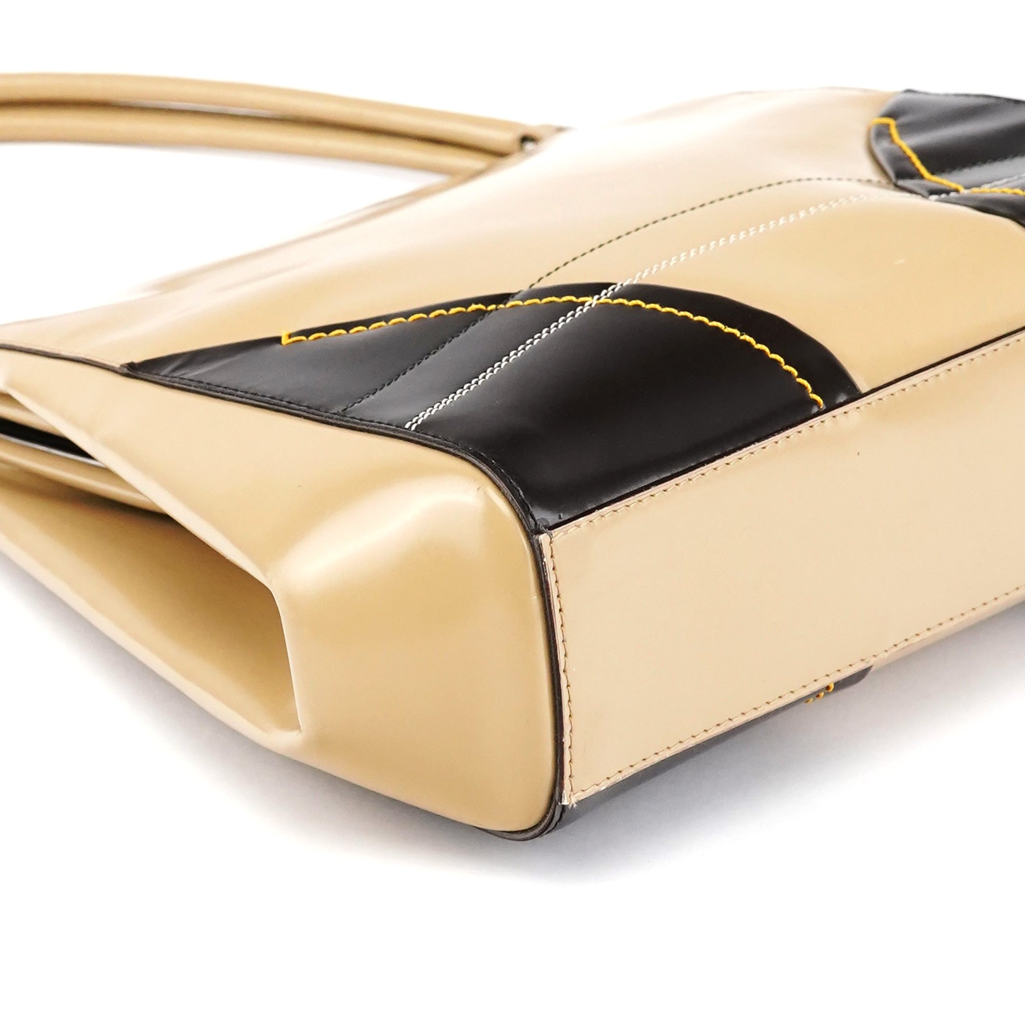 B11108 Beige Brown Spazzolato Leather Tote Bag