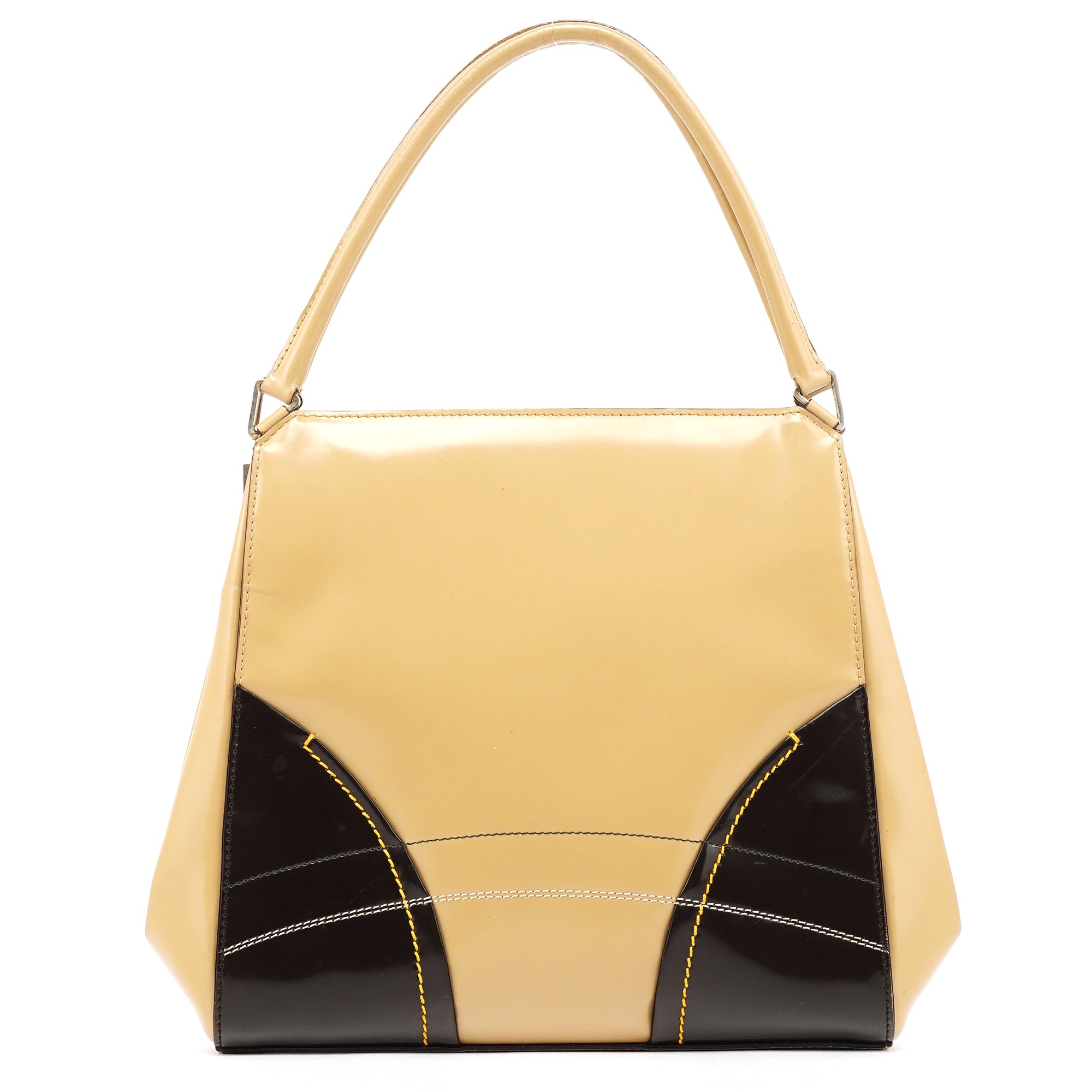 B11108 Beige Brown Spazzolato Leather Tote Bag