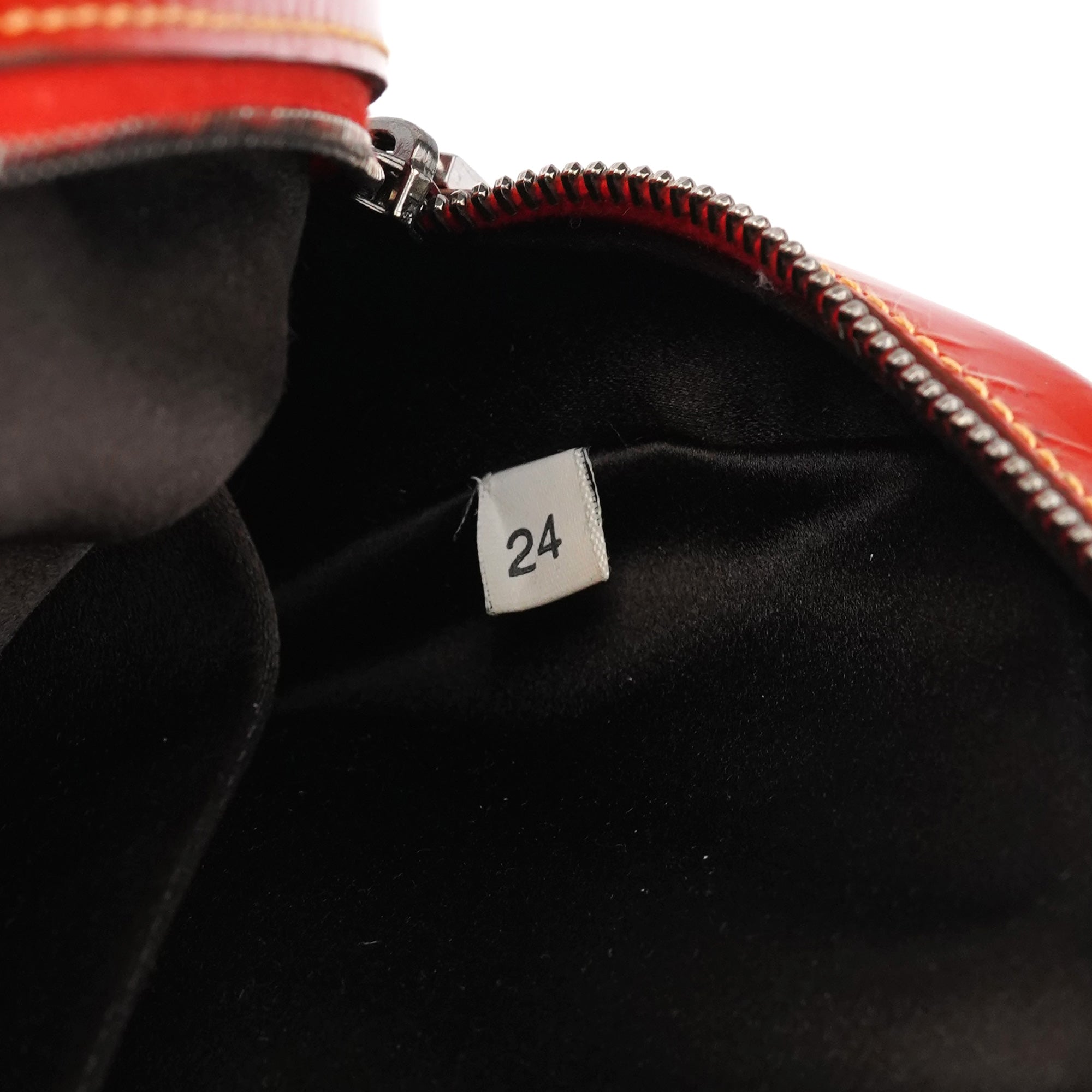 Red Spazzolato Leather Mini Bowling Bag
