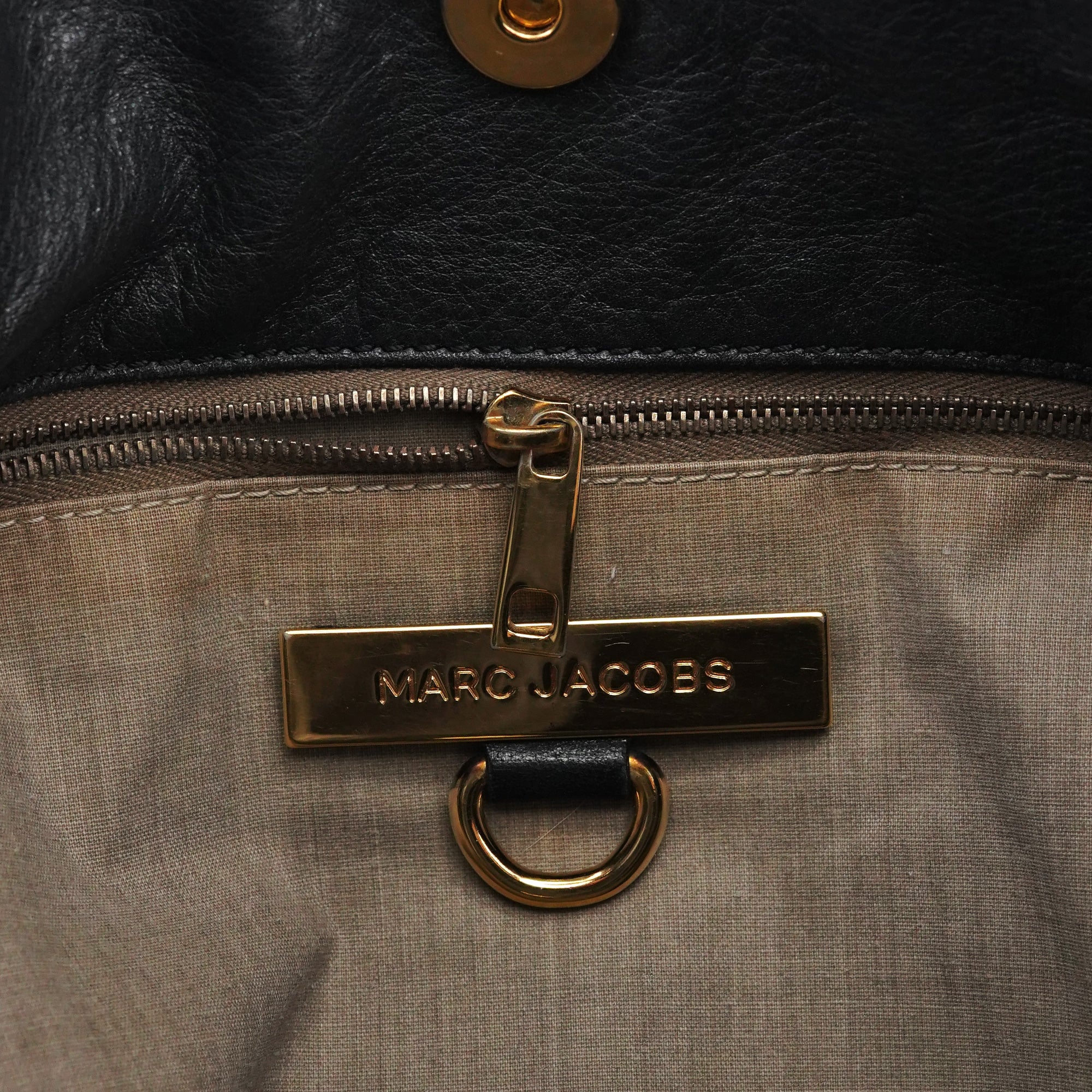Black Leather Multi Pocket Hobo Shoulder Bag