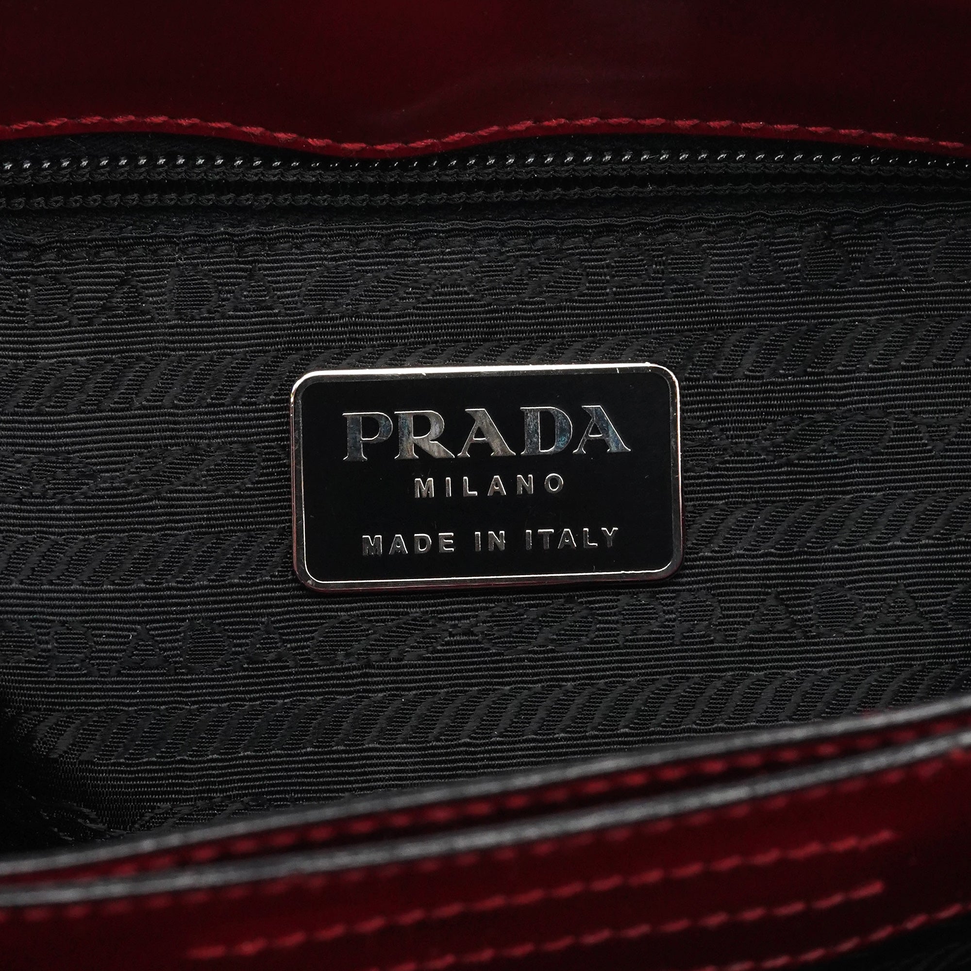 1998 Burgundy Spazzolato Plastic Handle Shoulder Bag