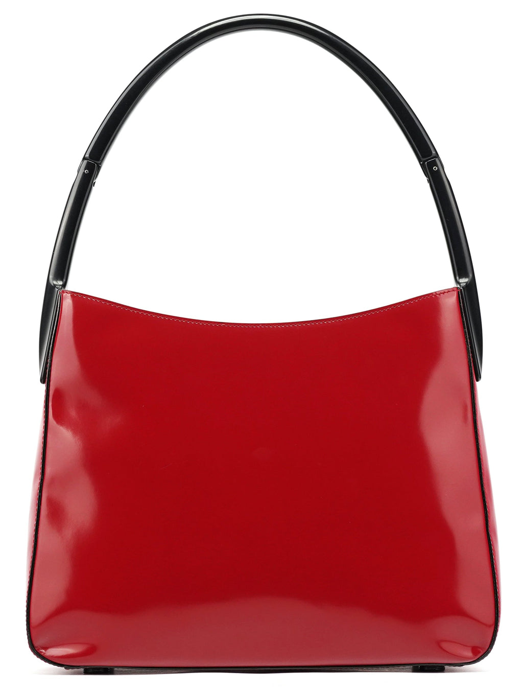1998 Burgundy Spazzolato Plastic Handle Shoulder Bag