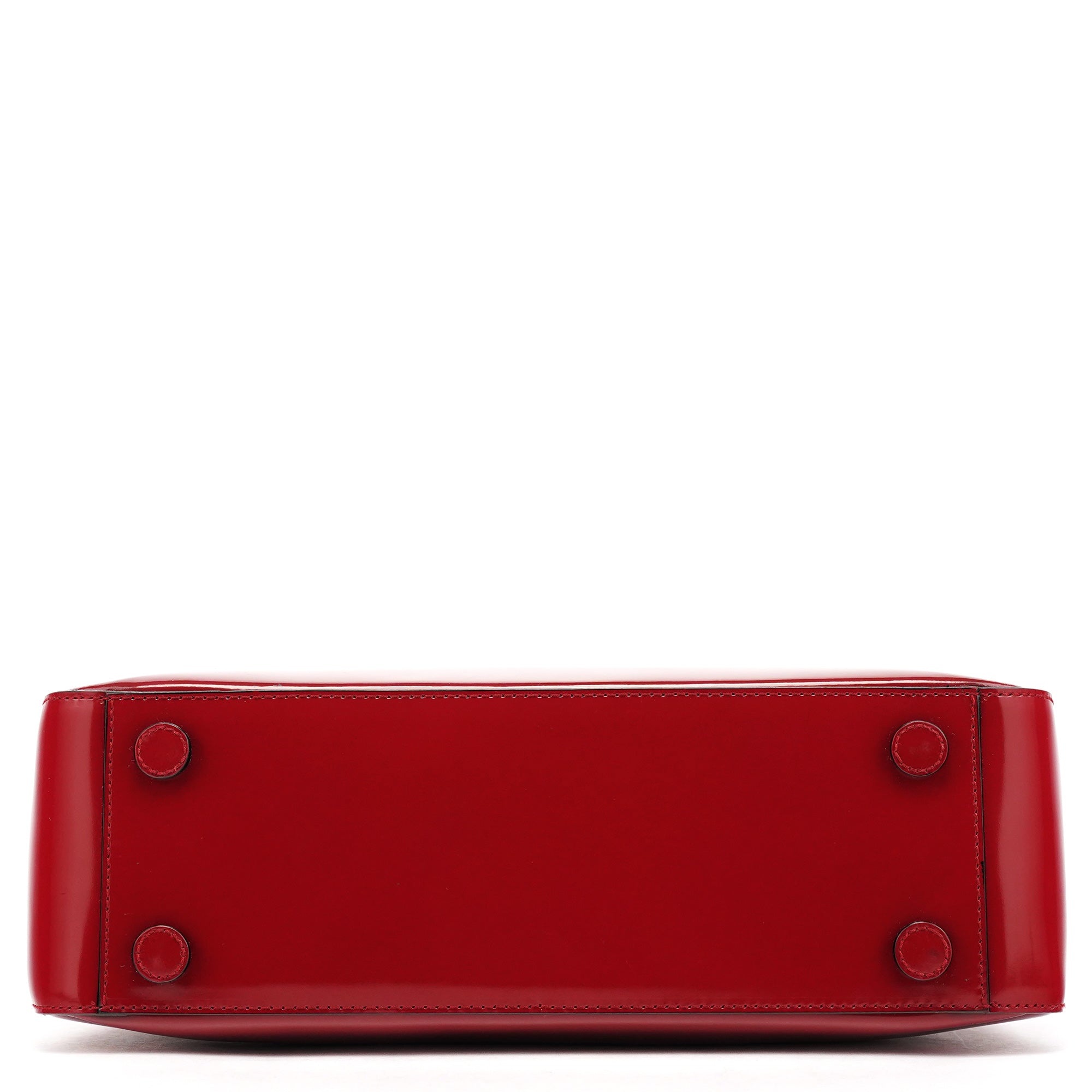 1998 Burgundy Spazzolato Plastic Handle Shoulder Bag