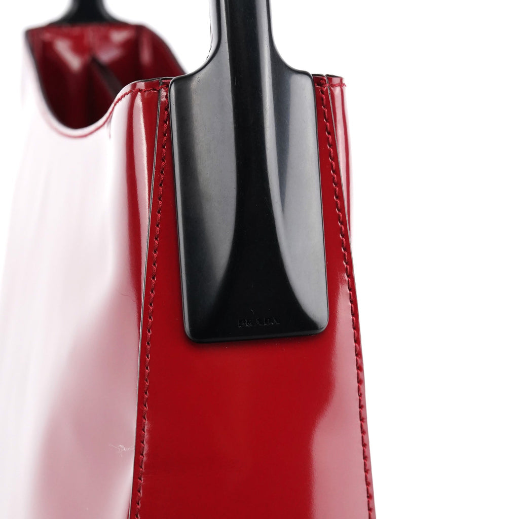 1998 Burgundy Spazzolato Plastic Handle Shoulder Bag