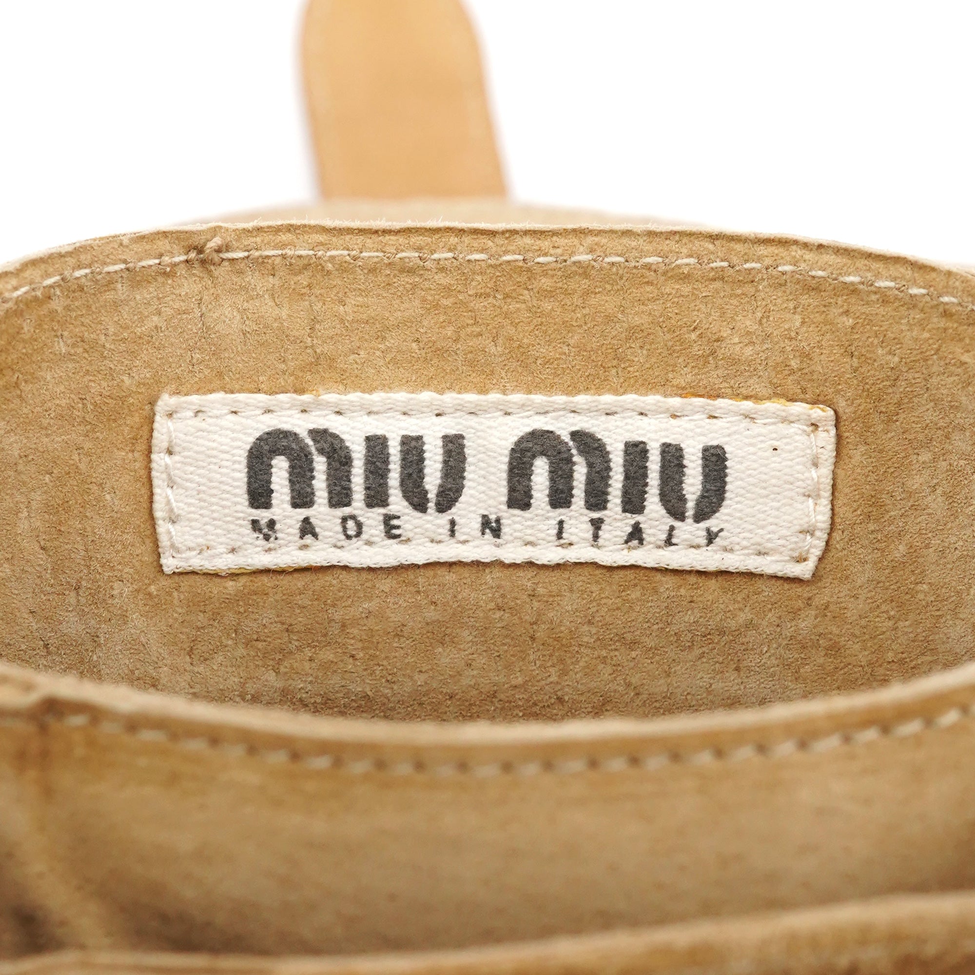 Beige Leather Crossbody Bag
