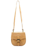 Beige Leather Crossbody Bag