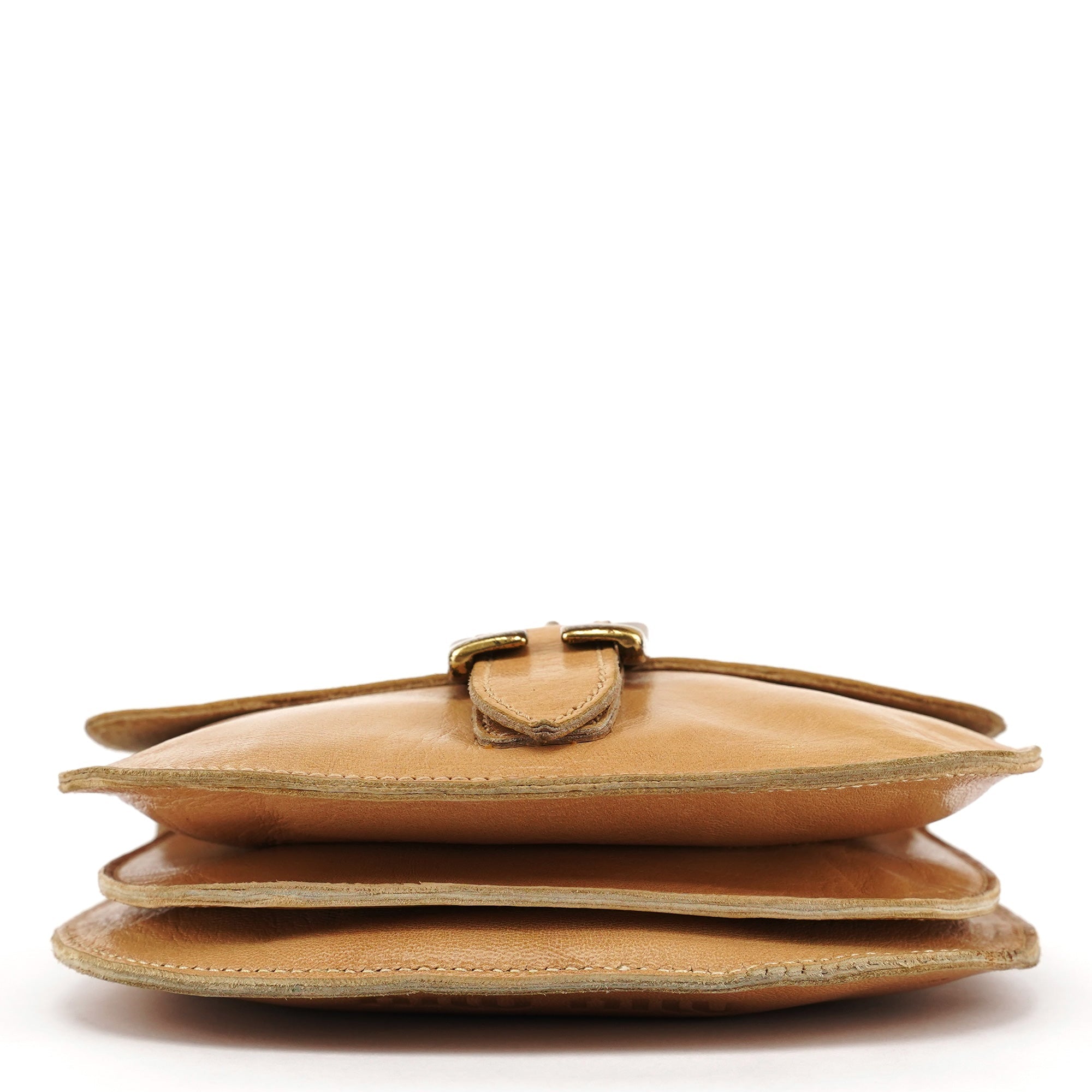 Beige Leather Crossbody Bag