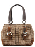 3646 Beige Brown Signature Soho Tote Bag