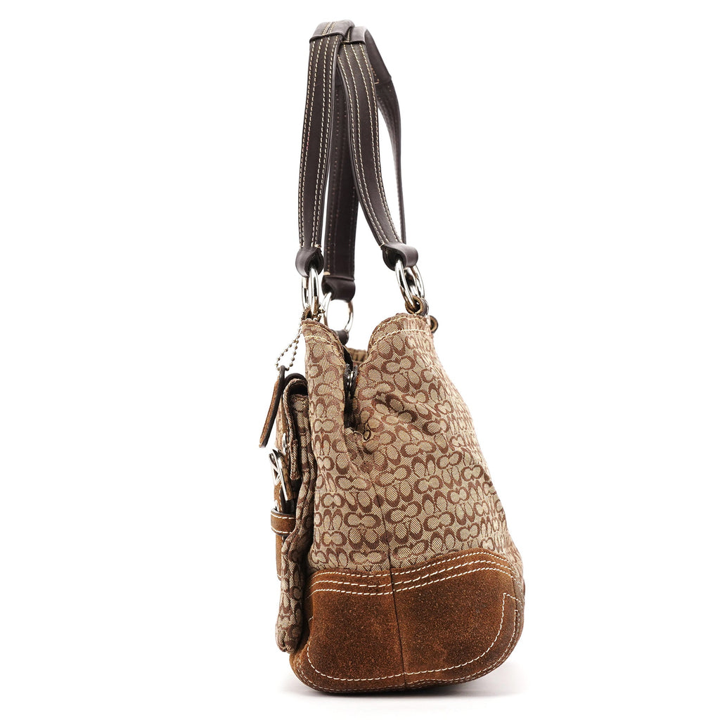3646 Beige Brown Signature Soho Tote Bag
