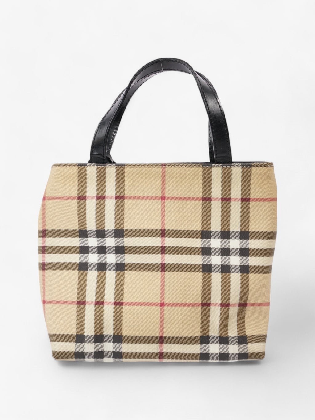 Burberry London Tote Nova Check / Black Canvas Mini