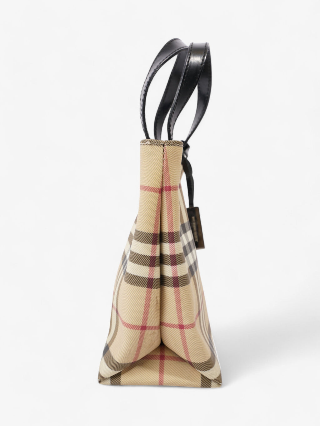 Burberry London Tote Nova Check / Black Canvas Mini