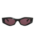 Valentino Unisex Cat Eye Black-Black-Bordeaux Fashion Designer Eyewear