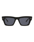 Valentino Unisex Square/Rectangle Black-Black-Grey Fashion Designer Eyewear
